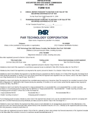 PAR Technology Corp. PAR Technology Corp.