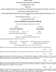 Seacoast Banking Corporation of Florida Seacoast Banking Corporation of Florida