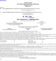 IPG Photonics Corporation IPG Photonics Corporation