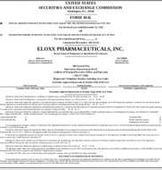 Eloxx Pharmaceuticals, Inc.