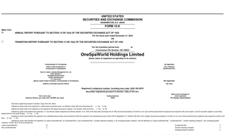 OneSpaWorld Holdings Limited