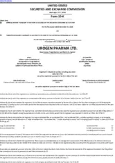 UroGen Pharma Ltd.