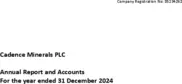 Cadence Minerals PLC