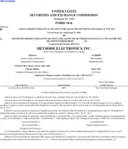 Methode Electronics Inc. Methode Electronics Inc.