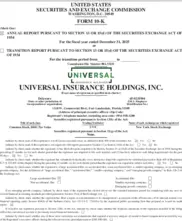 Universal Insurance Holdings, Inc. Universal Insurance Holdings, Inc.