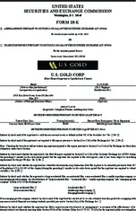 U.S. Gold Corp.