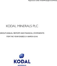 Kodal Minerals Plc