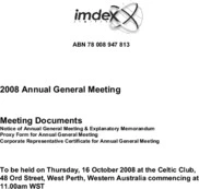 Imdex Limited