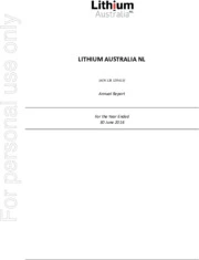 Lithium Australia NL