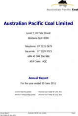Australian Pacific Coal