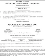 Apogee Enterprises, Inc.