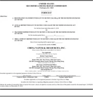 China Natural Resources, Inc.