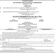 Eloxx Pharmaceuticals, Inc.