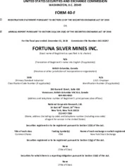 Fortuna Silver Mines Inc.