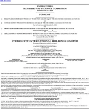 Studio City International Holdings Limited