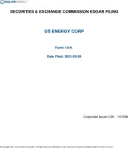 U.S. Energy Corp.