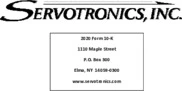 Servotronics Inc.