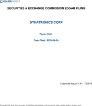 Dynatronics Corp.