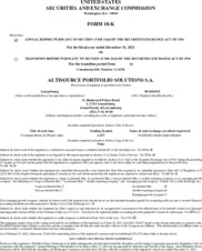 Altisource Portfolio Solutions S.A.