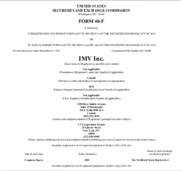 IMV Inc. 