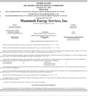 Mammoth Energy Services Inc.