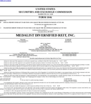 Medalist Diversified REIT, Inc.
