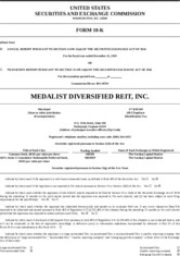 Medalist Diversified REIT, Inc.