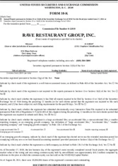 Rave Restaurant Group, Inc.
