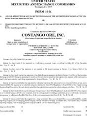 Contango ORE, Inc.