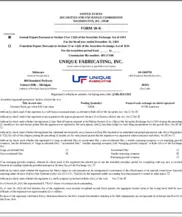 Unique Fabricating, Inc.