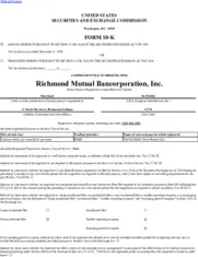 Richmond Mutual Bancorporation, Inc.