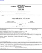 Perimeter Solutions, SA