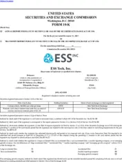 ESS Tech, Inc.