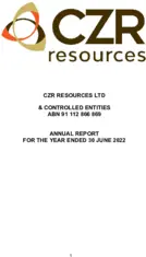CZR Resources Ltd