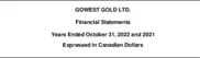 Gowest Gold Ltd.