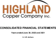 Highland Copper Company Inc.