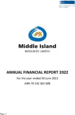 Middle Island Resources Limited