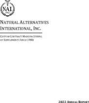 Natural Alternatives International, Inc.