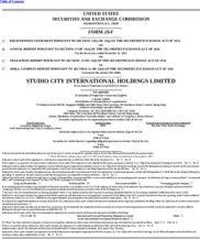 Studio City International Holdings Limited