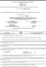 TOMI Environmental Solutions, Inc.