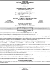 Empire Petroleum Corporation