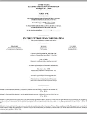 Empire Petroleum Corporation