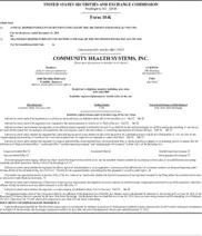 Community Health Systems Inc.