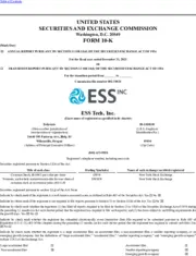 ESS Tech, Inc.