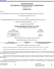 Eton Pharmaceuticals, Inc.