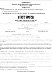 First Watch Restaurant Group, Inc.