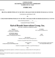Kaival Brands Innovations Group, Inc.