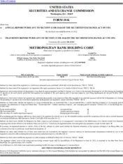 Metropolitan Bank Holding Corp.
