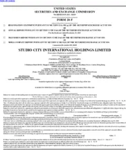 Studio City International Holdings Limited