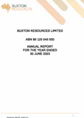 Buxton Resources Limited